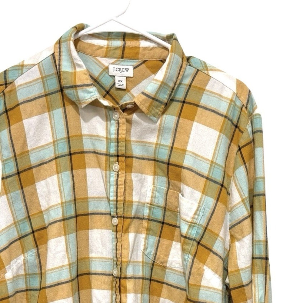Coastal Plaid Butter yellow Mint green‎ 2X Outdoor Coastal Unique